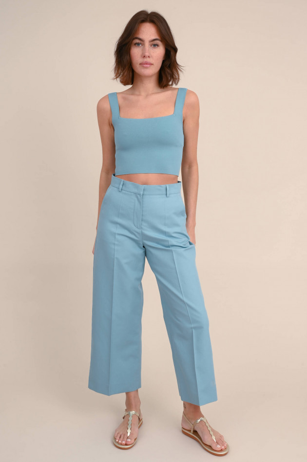 Max Mara Weekend Wide-Leg Culotte ZIRCONE in Türkisblau