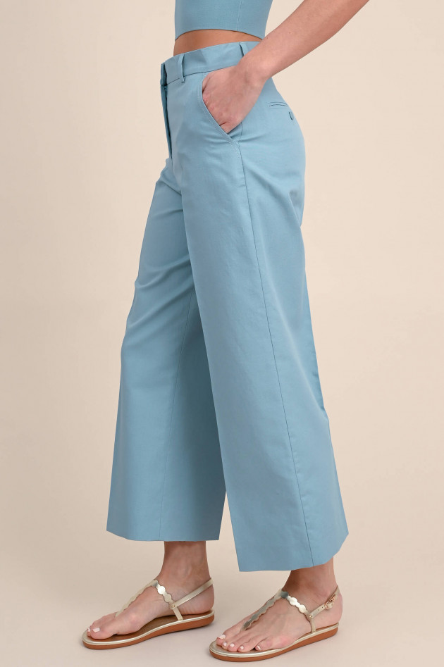 Max Mara Weekend Wide-Leg Culotte ZIRCONE in Türkisblau