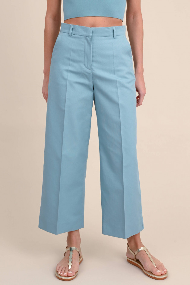 Max Mara Weekend Wide-Leg Culotte ZIRCONE in Türkisblau