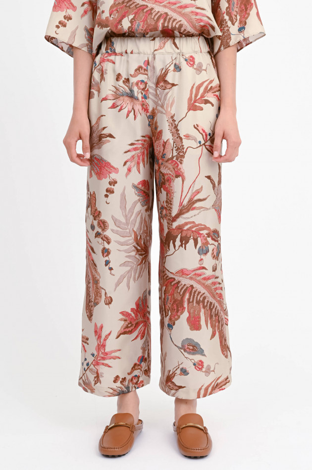 Max Mara Weekend Seiden-Culotte TEMIDE in Beige/Rost