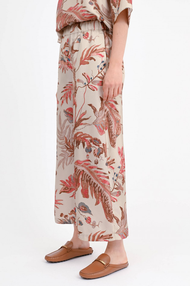 Max Mara Weekend Seiden-Culotte TEMIDE in Beige/Rost