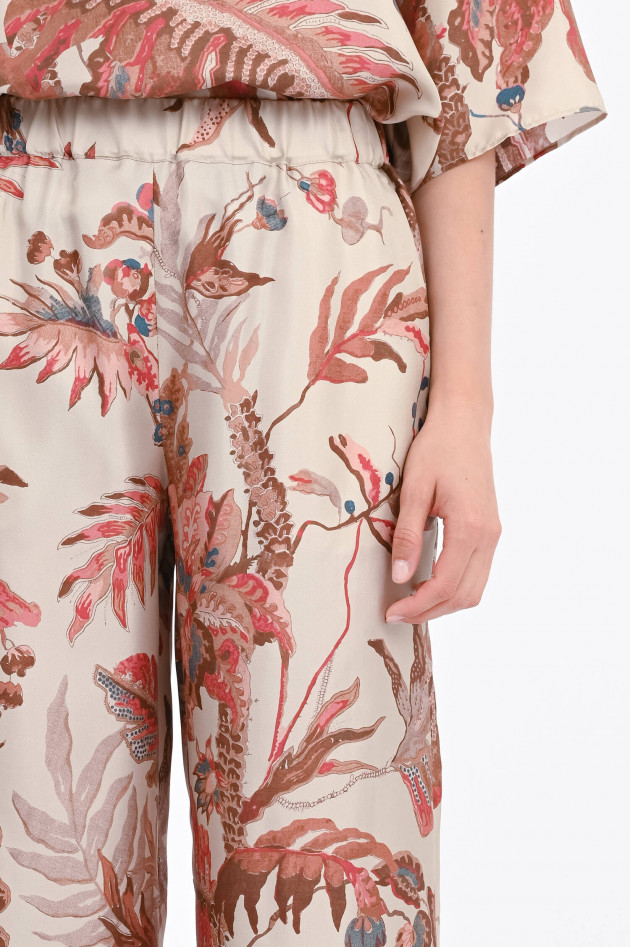 Max Mara Weekend Seiden-Culotte TEMIDE in Beige/Rost