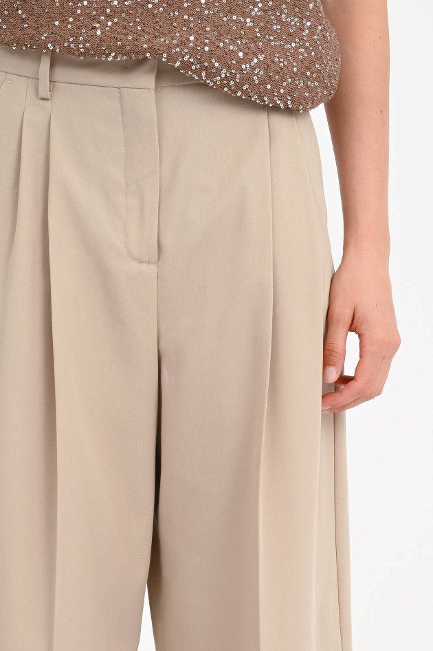 Max Mara Weekend Wide-Leg Hose VETTURA in Hellbeige