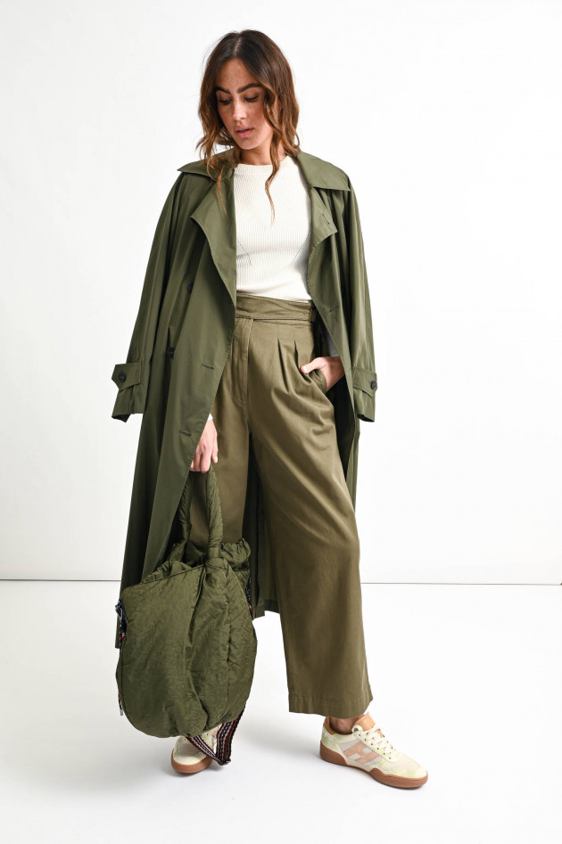 Max Mara Weekend Jeans-Culotte FOGGIA mit Bundfalten in Oliv