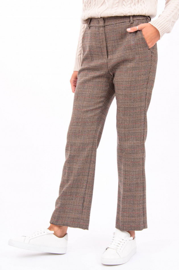 Max Mara Weekend Woll-Hose Aggetto in Braun kariert