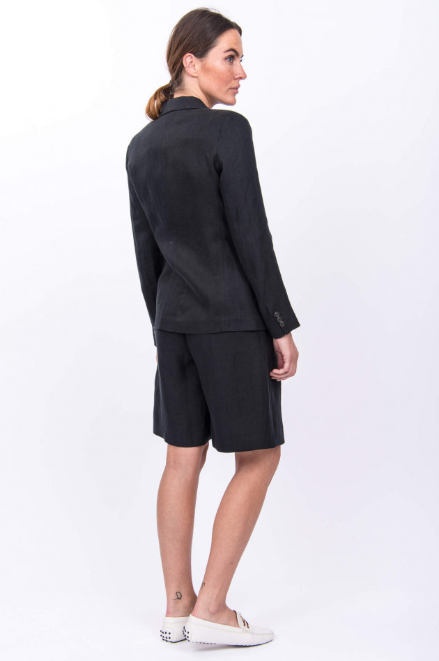 Max Mara Weekend Blazer & Shorts aus Leinen in Schwarz