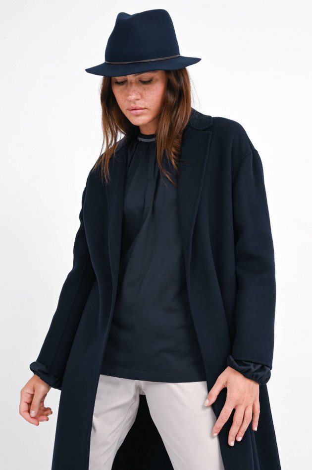 Max Mara Weekend Hut ELLISSE mit Lederband in Navy