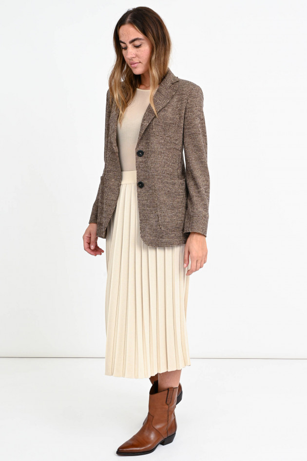 Max Mara Weekend Karierter Blazer TEMPO in Braun/Beige