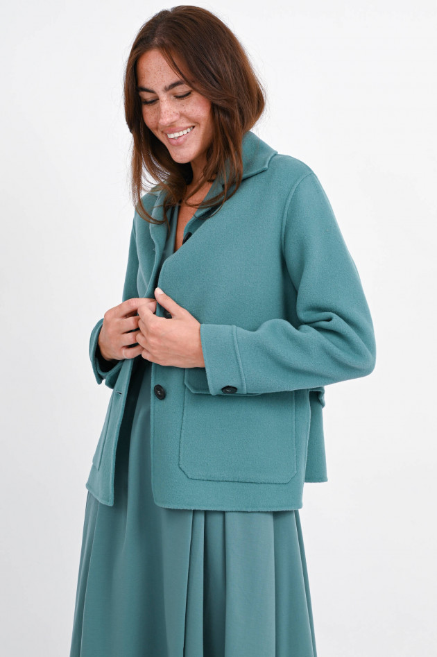 Max Mara Weekend Kurze Jacke CERVINO aus Wolle in Aqua