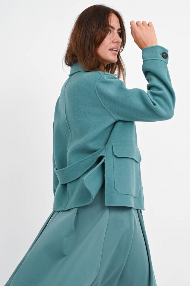 Max Mara Weekend Kurze Jacke CERVINO aus Wolle in Aqua