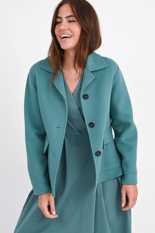 Max Mara Weekend Kurze Jacke CERVINO aus Wolle in Aqua