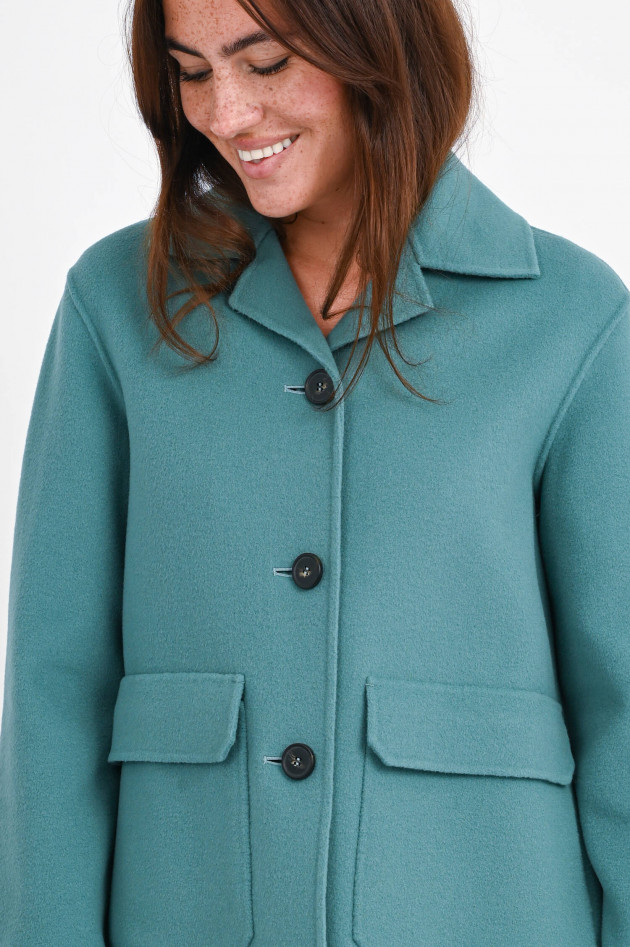 Max Mara Weekend Kurze Jacke CERVINO aus Wolle in Aqua