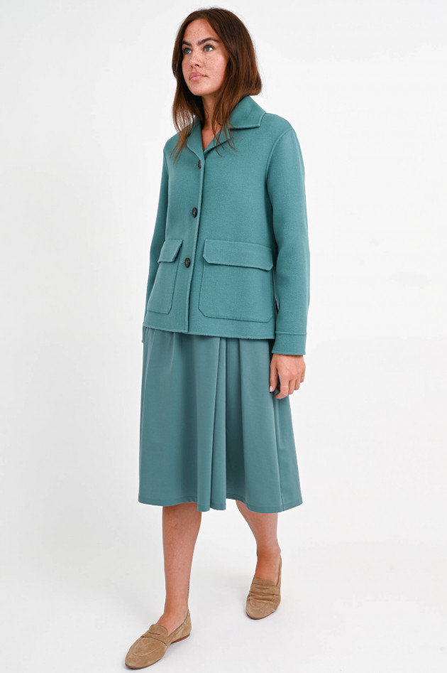 Max Mara Weekend Kurze Jacke CERVINO aus Wolle in Aqua