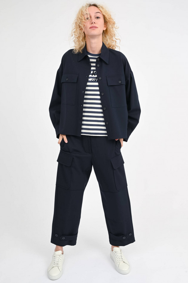 Max Mara Weekend Overshirt CROCHET in Navy