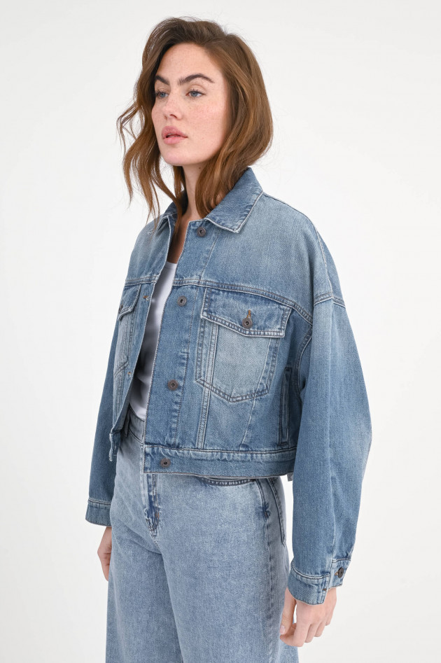Max Mara Weekend Boxy Jeansjacke FIUMANA in Mittelblau