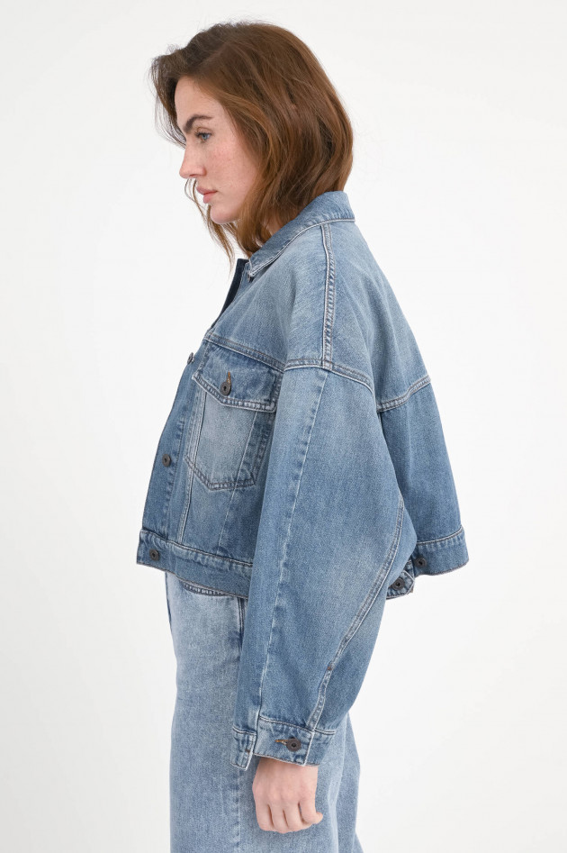 Max Mara Weekend Boxy Jeansjacke FIUMANA in Mittelblau