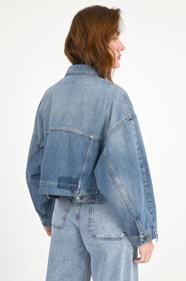 Max Mara Weekend Boxy Jeansjacke FIUMANA in Mittelblau