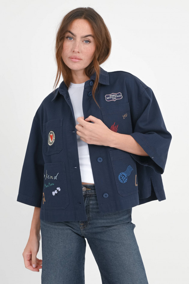 Max Mara Weekend Jeansjacke ASSUAN mit Patches in Ultramarine