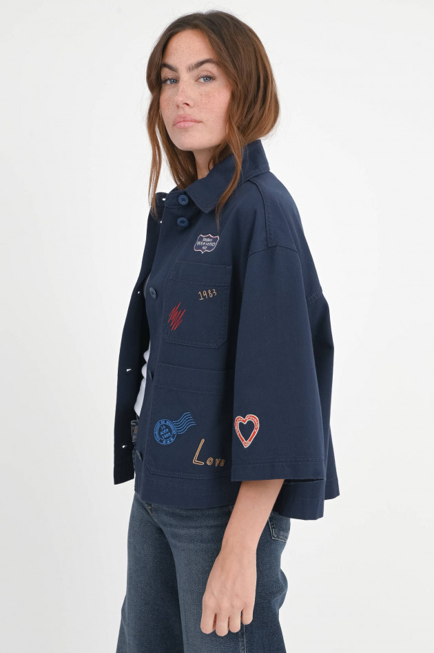 Max Mara Weekend Jeansjacke ASSUAN mit Patches in Ultramarine