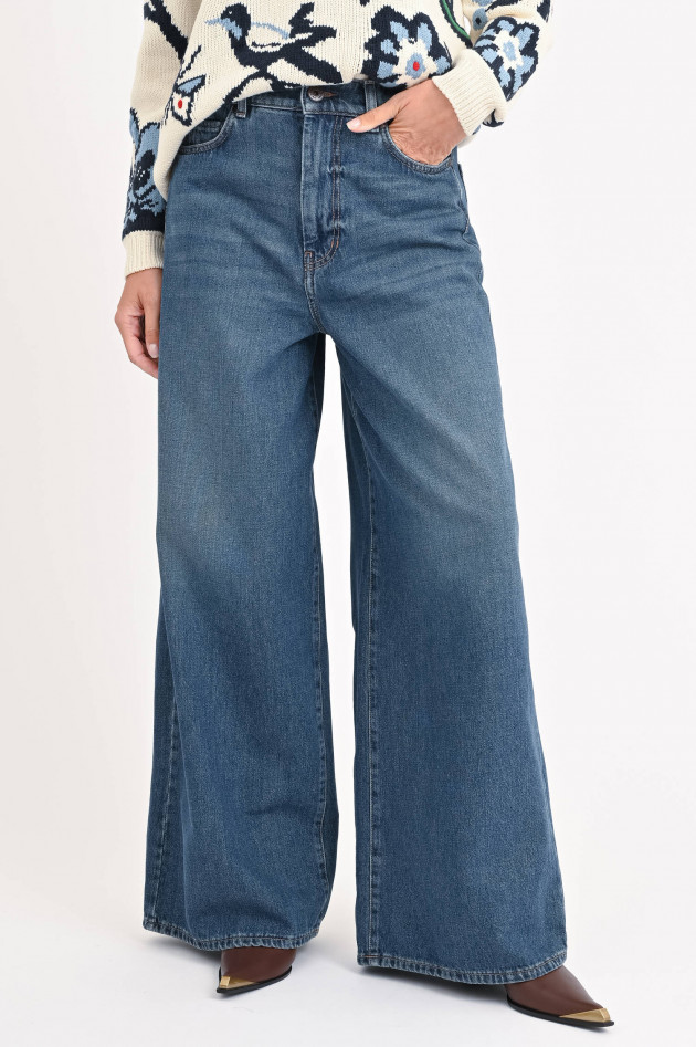 Max Mara Weekend Jeans ABITATA mit weitem Bein in Vintage Blau