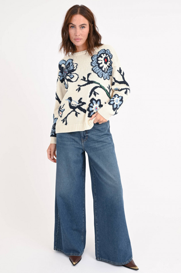 Max Mara Weekend Jeans ABITATA mit weitem Bein in Vintage Blau
