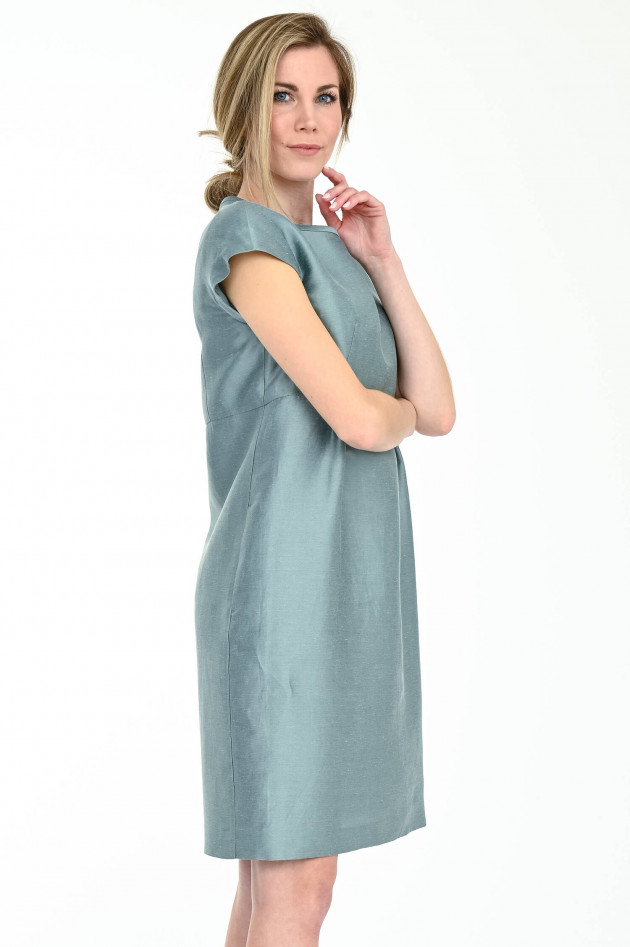 Max Mara Weekend Leinen-Seiden-Mix Kleid PRUGNA in Salbei