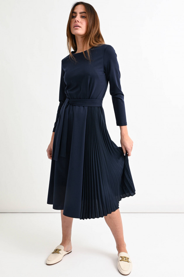 Max Mara Weekend Jerseykleid CIPRO mit Plissee-Einsatz in Midnight