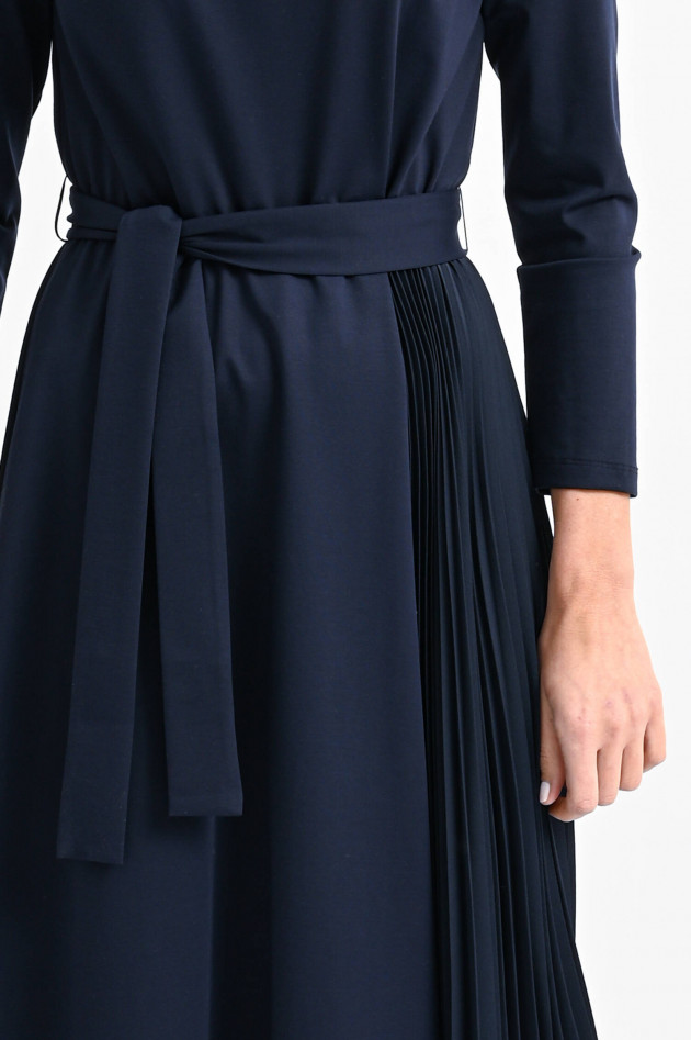 Max Mara Weekend Jerseykleid CIPRO mit Plissee-Einsatz in Midnight