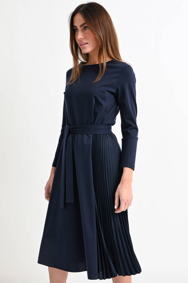 Max Mara Weekend Jerseykleid CIPRO mit Plissee-Einsatz in Midnight