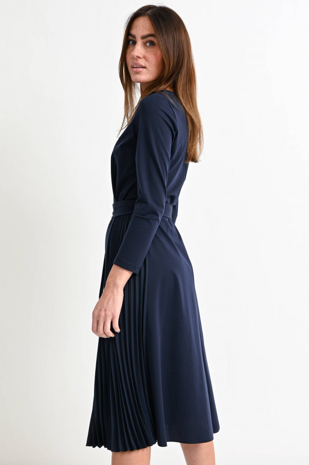 Max Mara Weekend Jerseykleid CIPRO mit Plissee-Einsatz in Midnight