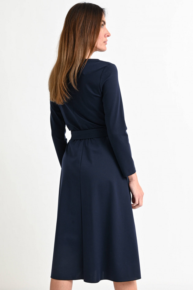 Max Mara Weekend Jerseykleid CIPRO mit Plissee-Einsatz in Midnight