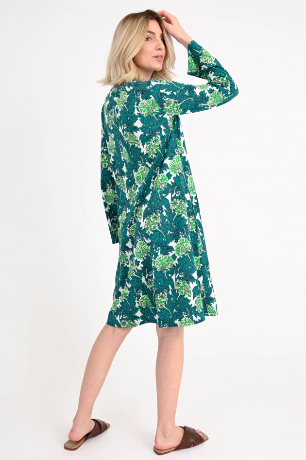 Max Mara Weekend Jersey Kleid TACCO mit Allover-Print in Grün