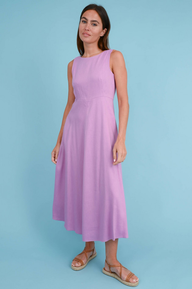 Max Mara Weekend Midi Kleid aus Naturfasern in Lila
