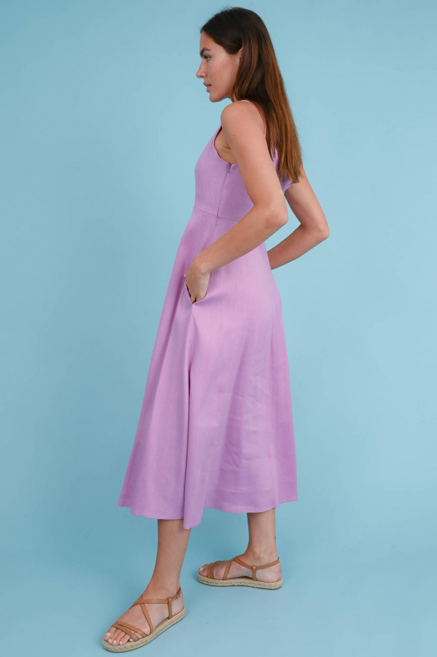 Max Mara Weekend Midi Kleid aus Naturfasern in Lila