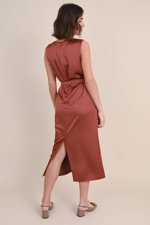 Max Mara Weekend Satin Kleid BAIARDO in Rostbraun