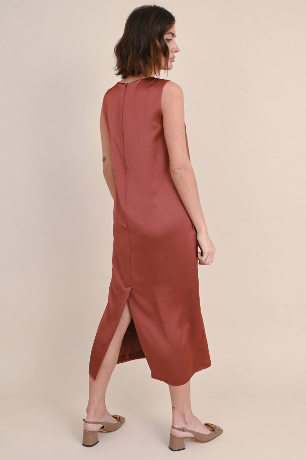 Max Mara Weekend Satin Kleid BAIARDO in Rostbraun