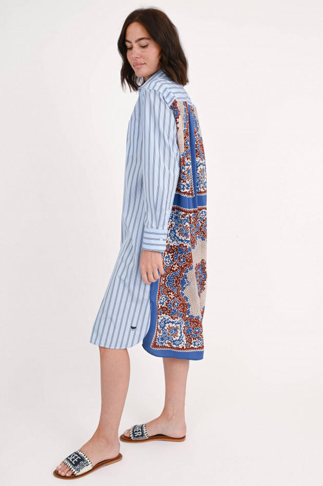 Max Mara Weekend Kleid EDIPO mit Mustermix in Hellblau/Multicolor