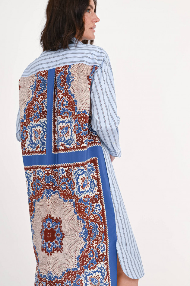 Max Mara Weekend Kleid EDIPO mit Mustermix in Hellblau/Multicolor
