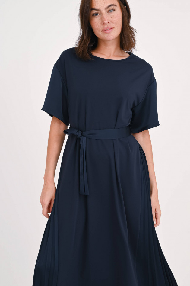 Max Mara Weekend Kleid JORDAN mit Plissee-Einsätzen in Navy