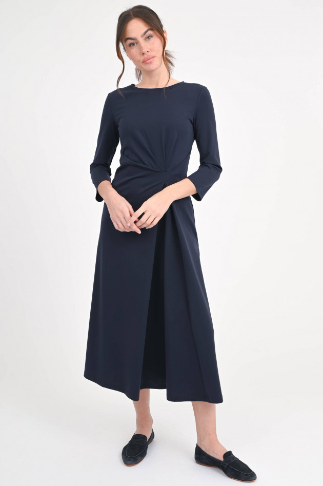 Max Mara Weekend Jersey-Kleid mit Faltendetails in Navy