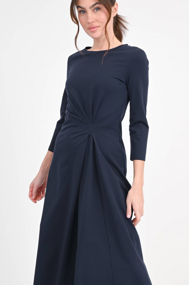 Max Mara Weekend Jersey-Kleid mit Faltendetails in Navy