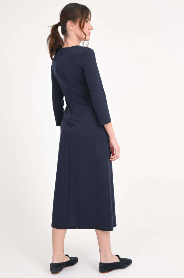 Max Mara Weekend Jersey-Kleid mit Faltendetails in Navy