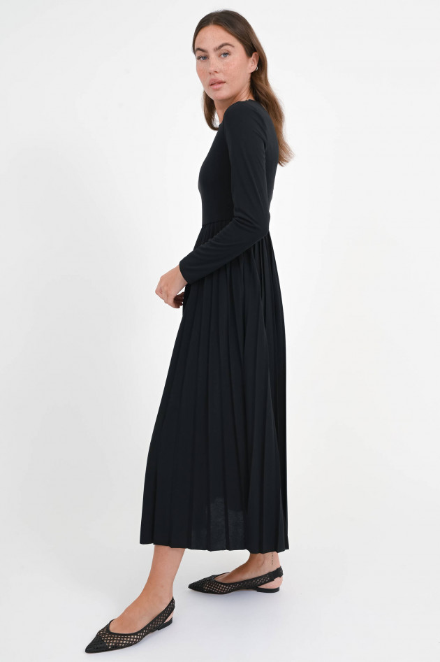 Max Mara Weekend Plisseekleid EBRO mit Pullunder in Schwarz/Grau