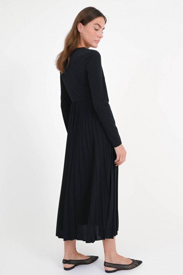 Max Mara Weekend Plisseekleid EBRO mit Pullunder in Schwarz/Grau