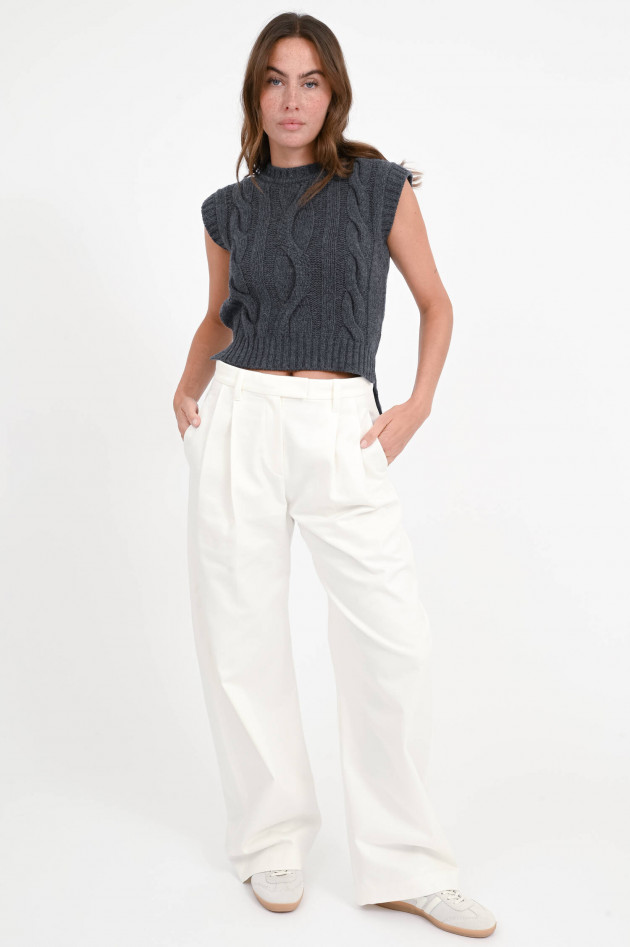 Max Mara Weekend Plisseekleid EBRO mit Pullunder in Schwarz/Grau