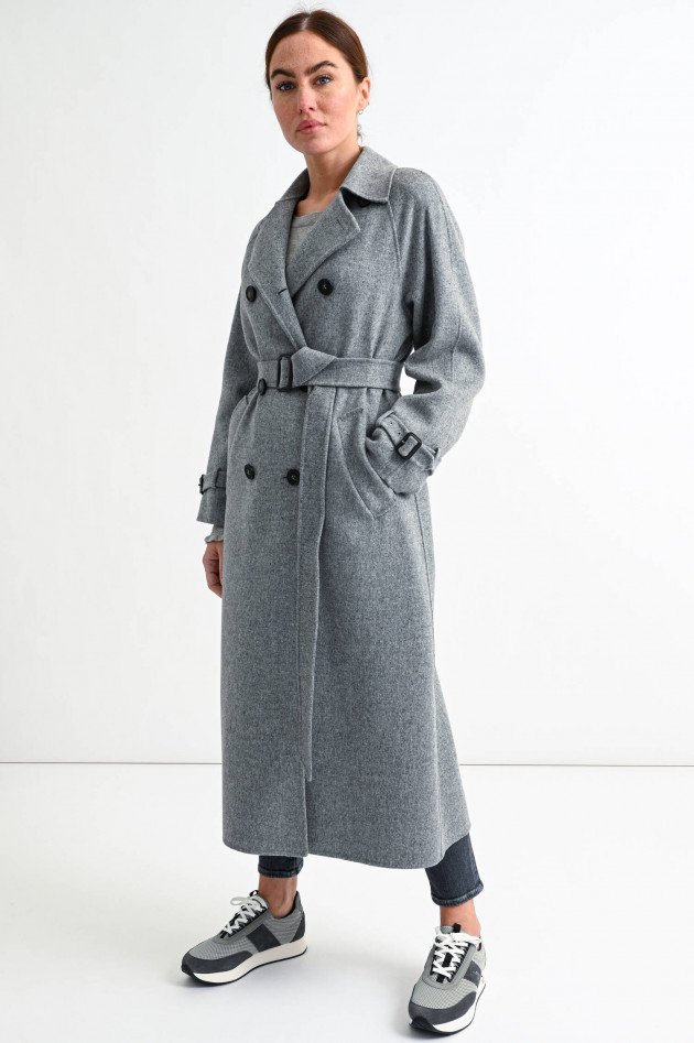 Max Mara Weekend Doppelreihiger Wollmantel BELGICA in Grau