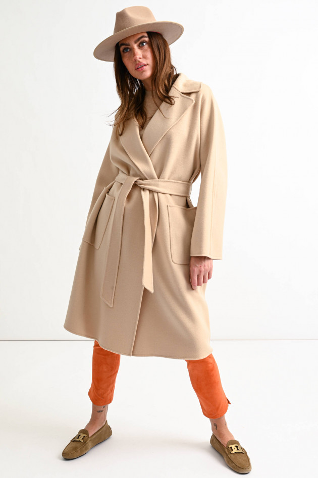 Max Mara Weekend Midi-Wollmantel SELZ in Beige