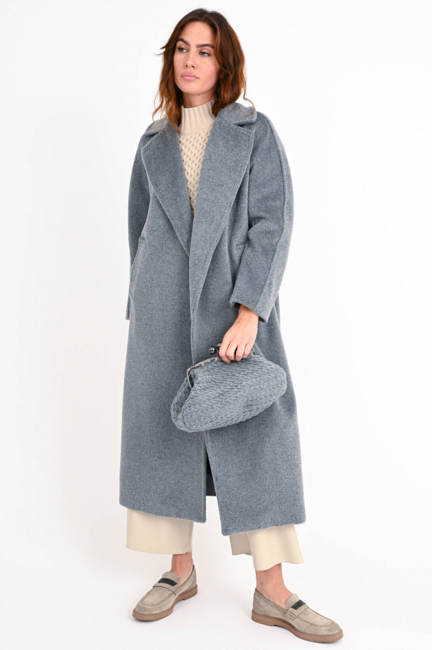 Max Mara Weekend Maxi-Mantel TEMPERA aus Wollmix in Grau
