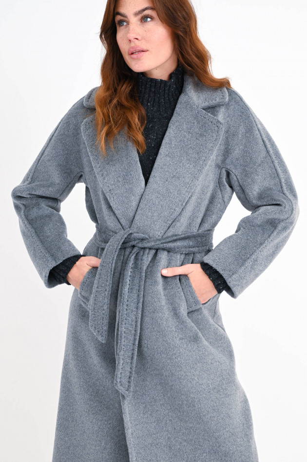 Max Mara Weekend Maxi-Mantel TEMPERA aus Wollmix in Grau
