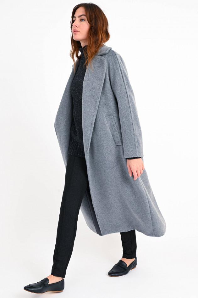 Max Mara Weekend Maxi-Mantel TEMPERA aus Wollmix in Grau
